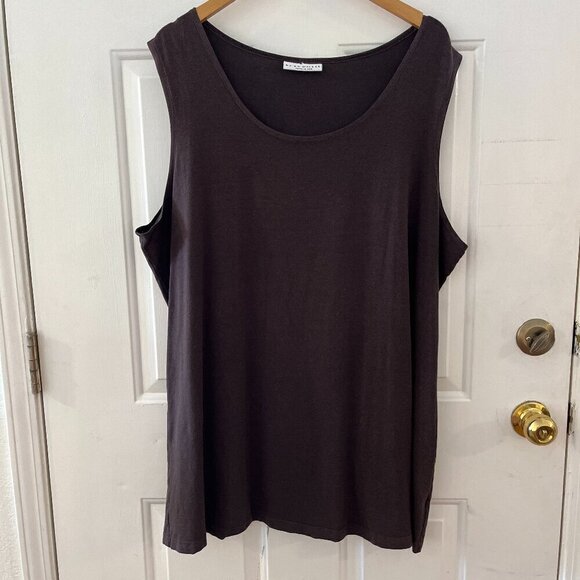 Brynn Walker Woman's Plus-Size Over-Sized Brown Tank Top Sz 3x - Picture 1 of 9